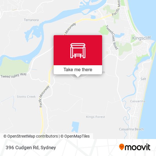 396 Cudgen Rd map
