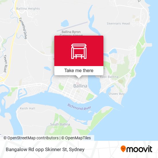 Bangalow Rd opp Skinner St map