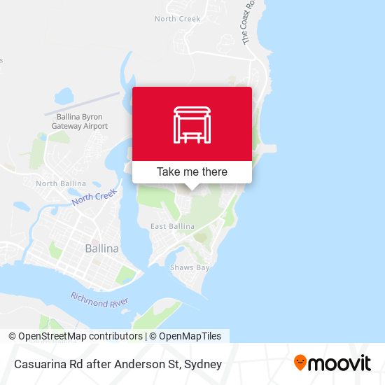 Casuarina Rd after Anderson St map