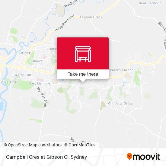 Campbell Cres at Gibson Cl map