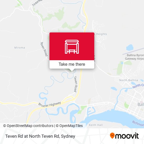 Teven Rd at North Teven Rd map