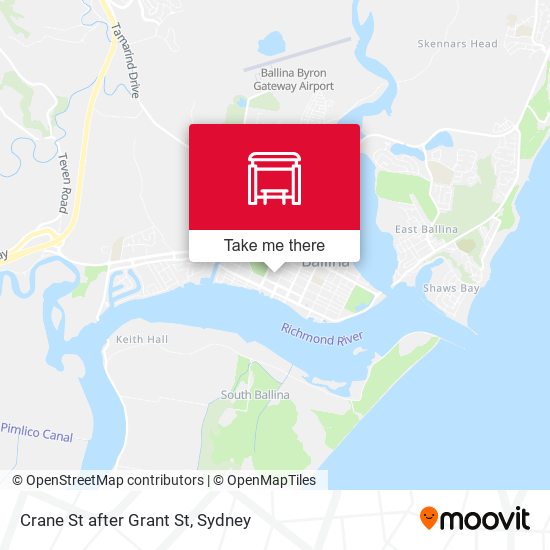 Crane St after Grant St map