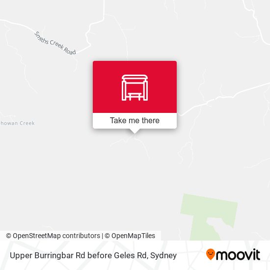 Upper Burringbar Rd before Geles Rd map