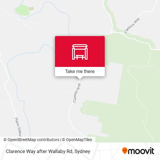 Clarence Way after Wallaby Rd map