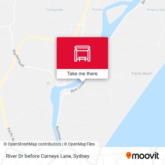 River Dr before Carneys Lane map