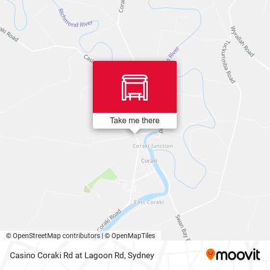 Casino Coraki Rd at Lagoon Rd map