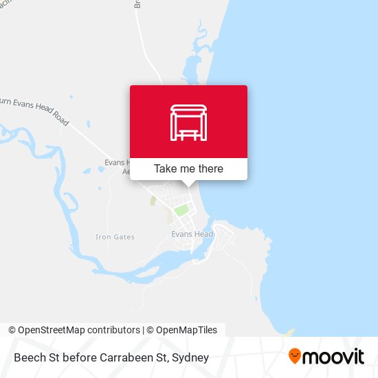 Beech St before Carrabeen St map