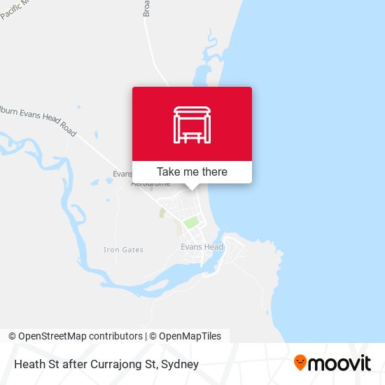 Heath St after Currajong St map