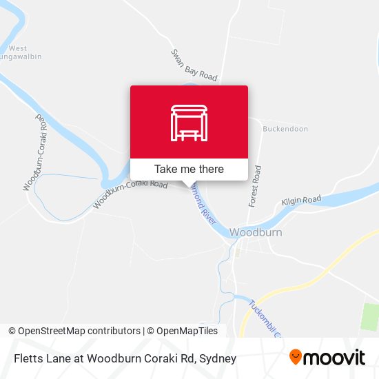 Fletts Lane at Woodburn Coraki Rd map