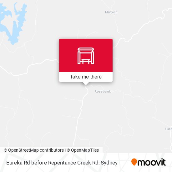 Eureka Rd before Repentance Creek Rd map