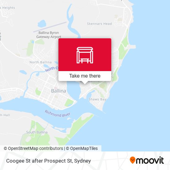 Coogee St after Prospect St map