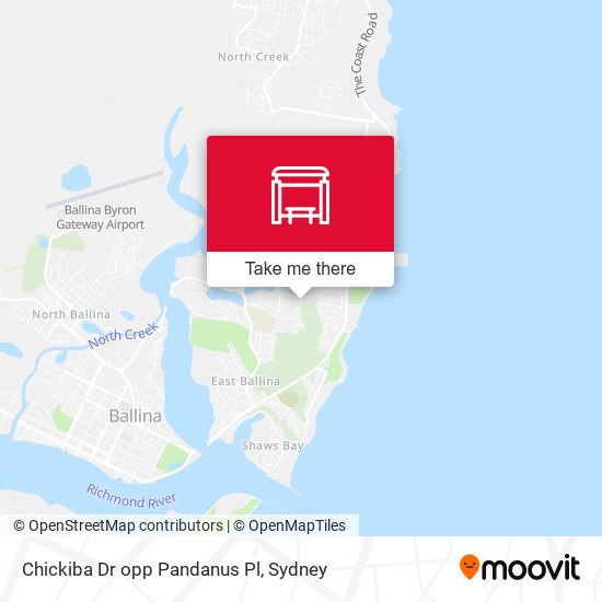 Chickiba Dr opp Pandanus Pl map