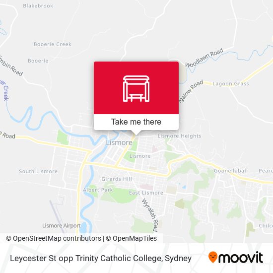 Leycester St opp Trinity Catholic College map