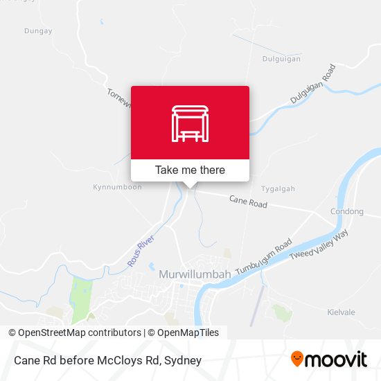 Cane Rd before McCloys Rd map