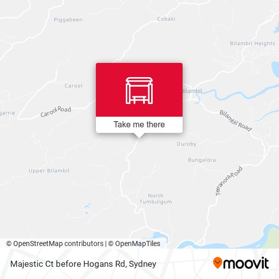 Majestic Ct before Hogans Rd map