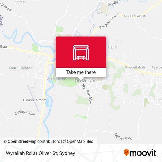 Wyrallah Rd at Oliver St map
