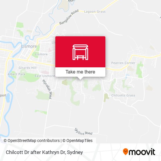 Chilcott Dr after Kathryn Dr map