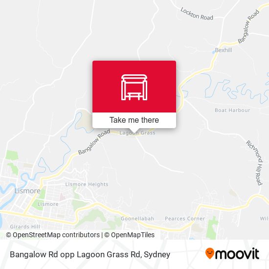 Bangalow Rd opp Lagoon Grass Rd map