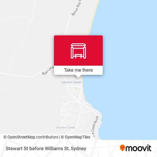 Stewart St before Williams St map