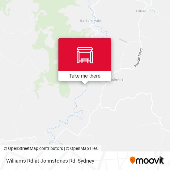 Williams Rd at Johnstones Rd map