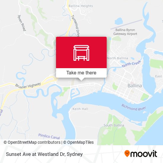 Sunset Ave at Westland Dr map