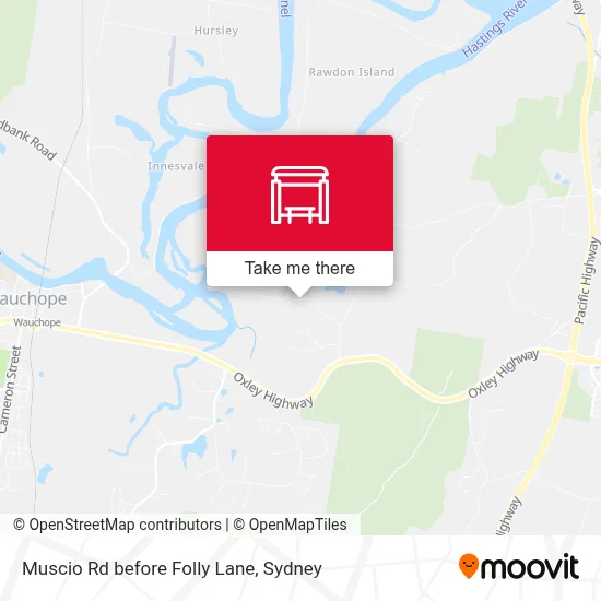 Mapa Muscio Rd before Folly Lane