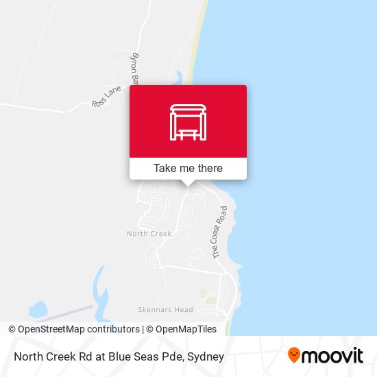 North Creek Rd at Blue Seas Pde map