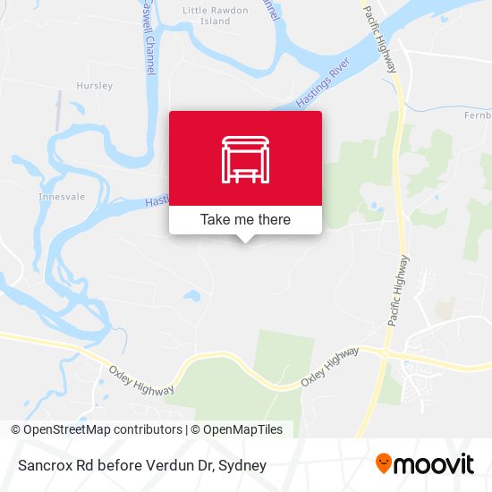 Sancrox Rd before Verdun Dr map