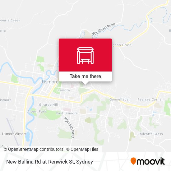 New Ballina Rd at Renwick St map