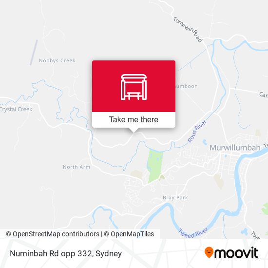 Numinbah Rd opp 332 map