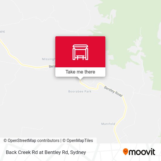 Back Creek Rd at Bentley Rd map