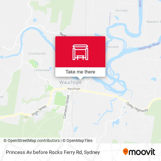 Princess Av before Rocks Ferry Rd map