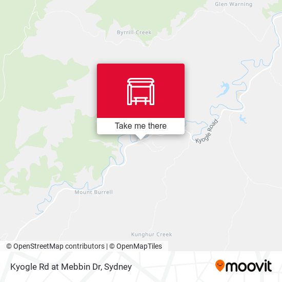Kyogle Rd at Mebbin Dr map