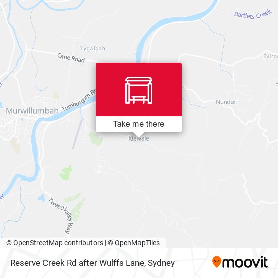 Reserve Creek Rd after Wulffs Lane map