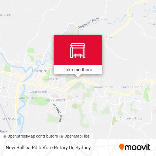 New Ballina Rd before Rotary Dr map