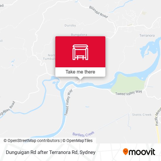 Dunguigan Rd after Terranora Rd map
