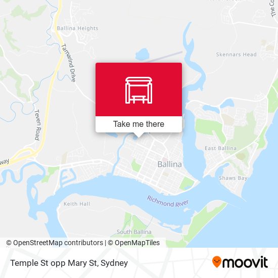 Temple St opp Mary St map
