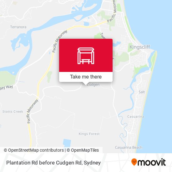 Plantation Rd before Cudgen Rd map