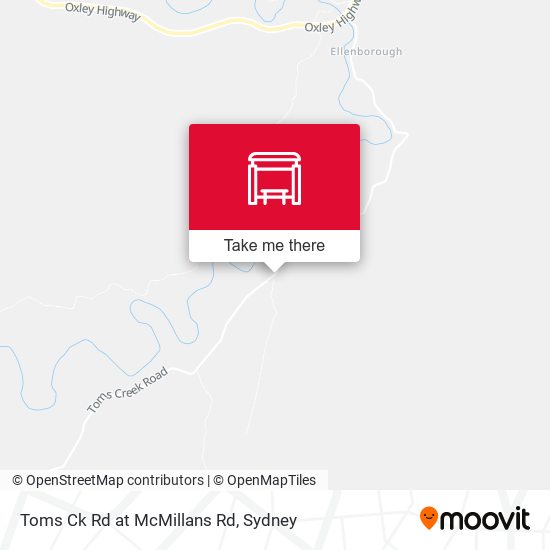 Toms Ck Rd at McMillans Rd map