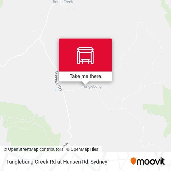 Tunglebung Creek Rd at Hansen Rd map