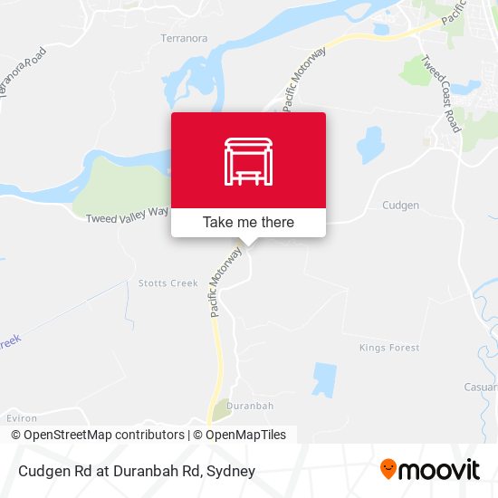 Cudgen Rd at Duranbah Rd map