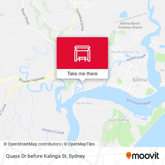 Quays Dr before Kalinga St map