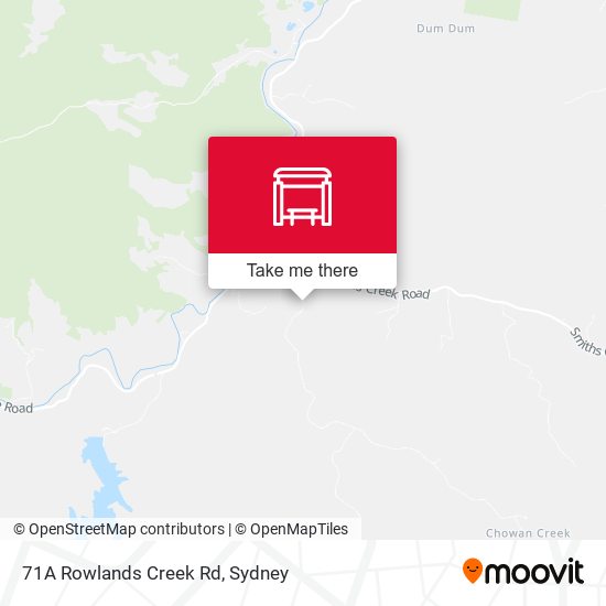 71A Rowlands Creek Rd map