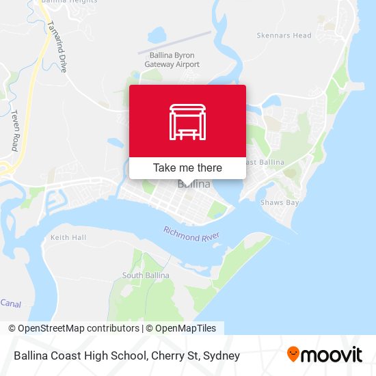 Ballina Coast High School, Cherry St map