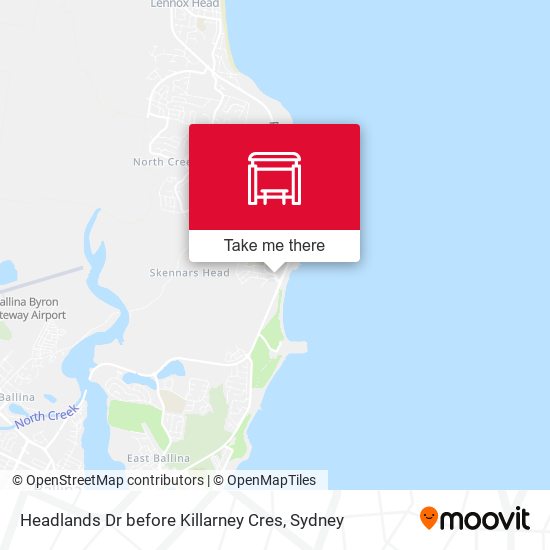 Headlands Dr before Killarney Cres map