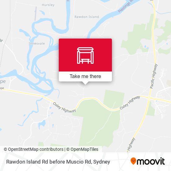 Rawdon Island Rd before Muscio Rd map