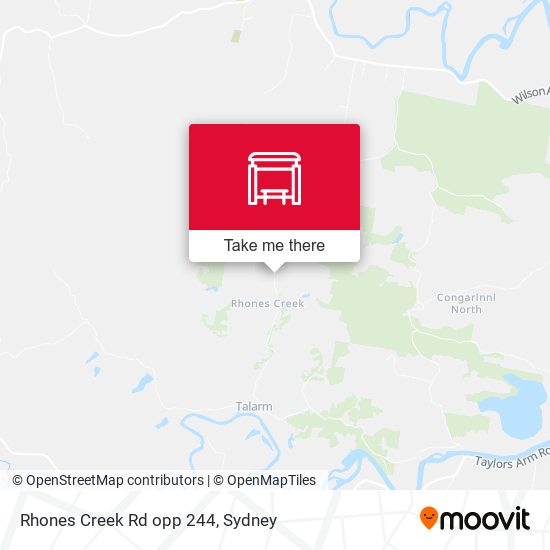 Rhones Creek Rd opp 244 map