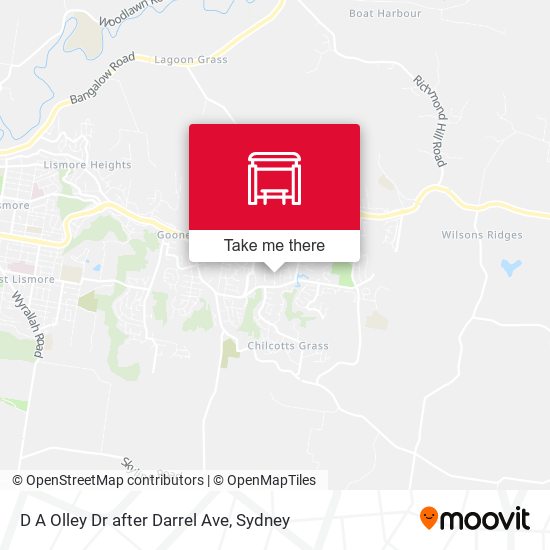 D A Olley Dr after Darrel Ave map