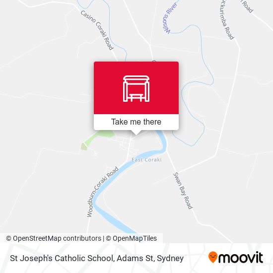 St Joseph's Catholic School, Adams St map