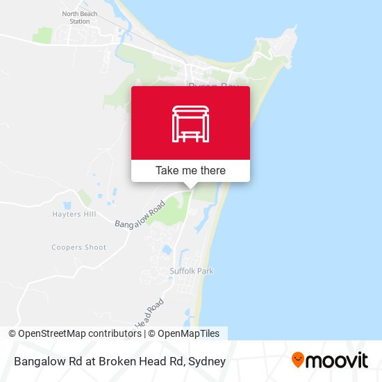 Bangalow Rd at Broken Head Rd map